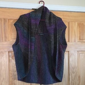 Peruvian Connection Women's Purple and Brown Cardigan